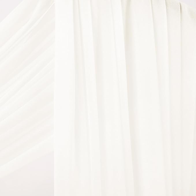 Outdoor Curtains: Ivory Sheer Chiffon Arch Drapes, 4 Panels, 29 x 20 Ft