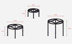 Zhongma Set of 3 Fully Assembled Metal Plant Stand for Heavy Potted Plant for Home Indoor and Outdoor, 220 LBS Capacity & Heavy Duty Construction, Sturdy Plant Riser without Installation Required