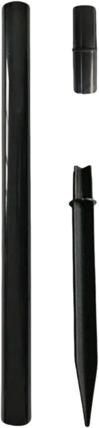 8.25" Reinforced ABS Plastic Solar Ground Spikes - Durable Solar Light Replacement Stakes for Garden, Pathway, Deck, Camping, Christmas Lights (Fits 0.83" Inside Diameter) (Black-1 Pack)