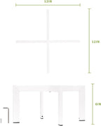 IZIDDO Plant Stand Indoor Outdoor, Metal Mid-Century Pot Stand, Modern Plant Holder Rattan Flower Plant Stool, Low Short Plant Stands for Indoor Fit 5-12 Inch Pot, (Pot & Plant Not Included), White, 4
