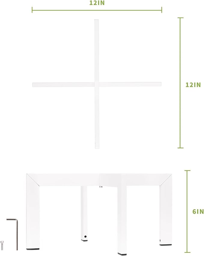 IZIDDO Plant Stand Indoor Outdoor, Metal Mid-Century Pot Stand, Modern Plant Holder Rattan Flower Plant Stool, Low Short Plant Stands for Indoor Fit 5-12 Inch Pot, (Pot & Plant Not Included), White, 4