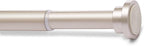 Amazon Basics No Drill Adjustable Indoor Outdoor Tension Curtain Rod, 54-90" Length, Nickel