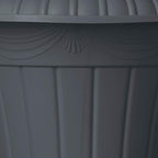 Arcadia Garden Products PL20GY Classic Traditional Plastic Urn Planter Indoor/Outdoor, 10" x 12", Gray