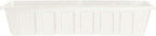 Root & Vessel Poly-Pro Plastic Flower Box Planter, White, 30-Inch