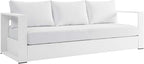Modway Tahoe Aluminum Outdoor Patio Sofa in White White