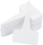 KINGLAKE 100 Pcs Thick Plastic Plant T-Type Tags Nursery Garden Labels Re-Usable Plant Tags