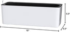 Fasmov 2 Pack Rectangle Self Watering Planter with Water Level Indicator, 16x 5.5 Inch Window Gardening Box, Decorative Planter Pot for All House Plants Flowers Herbs, Decorative Planter Pot