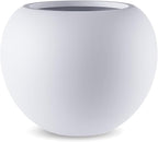 13.5 H x 17" Dia (12" Pot Opening) Round Fiberstone Planter with Drainage Hole, Durable Garden Flower Pots, White, Resistant for Indoor and Outdoor, Planters for Large Plants pot for Home Decor Patio