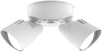 Lithonia Lighting HomeGuard 2-Light LED Outdoor Flood Lights, Wall or Ceiling Mount Outdoor Lights, 4000K Cool White, Round Heads, White, 2-Pack (HGX LED 2RH 40K 120 WH CP2 M2)