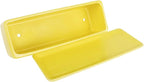 Vencer 12 Inch Rectangular Modern Minimalist Ceramic Succulent Planter Pot - Window Box with Saucer,Office Desktop Potted Stand,Yellow,VF-0135Y