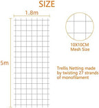 Pack of 2 Cucumber Tomato Trellis Netting, Heavy Duty Garden Netting Support for Climbing Plants, Pea, Grape, Bean, Fruit, Vegetables - 4" Mesh Size - 6Ft x 16.4Ft