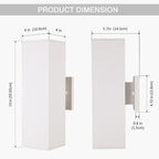 Cerdeco Aluminum Modern Outdoor Wall Light, Exterior Outdoor Wall Sconce Up - Image 5