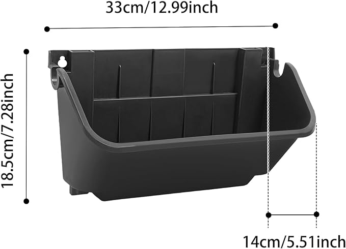 Hanging Vertical Wall Planter, 18 Pack Vertical Garden Planter, for Patio Outdoor Decor, Home Black Plastic Balcony Pot