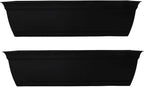 The HC Companies 24 Inch Eclipse Window Planter Box with Drainage Holes & Attached Saucer, Lightweight UV-Resistant Plastic Indoor & Outdoor Planters, 2-Pack Flower Box for Garden & Home Decor, Black