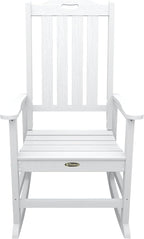Oversized Rocking Chair, Outdoor Rocking Chair for Adults, All Weather Resistant Porch Rocker for Lawn Garden, White