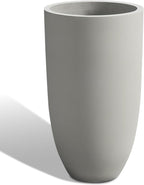 Tall Planters for Outdoor Plants, Large Concrete Flower Pots for Garden Front Porch, Patio, Indoor (Gray)