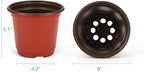 JERIA 100-Pack 6 Inch Plastic Nursery Pots Come with 100 Pcs Labels, Seedling Flower Plant Container and Seed Starting Pots