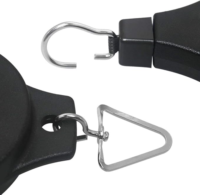 Pack Plant Hook Pulley, Retractable Plant Hanger Easy Reach Hanging Flower Basket for Garden Baskets Pots and Birds Feeder Hang High up and Pull Down to Water Or Feed (Black 2Pack)