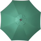 Blissun 9 ft Solar Umbrella, Patio Umbrella with 32 LED Lights, Outdoor Table Market Umbrella for Garden, Deck, Backyard (Seaglass)