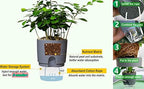 Self Watering Planter for Indoor Plants, 2 Pack 9.3 Inch Flower Pot Modern Decorative Plastic Planter with Extra Large Water Storage for All House Plants, Flowers, Herbs(White)