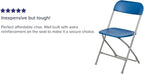 Flash Furniture Hercules™ Series Plastic Folding Chair - Blue - 2 Pack 650LB Weight Capacity Comfortable Event Chair-Lightweight Folding Chair