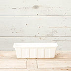 Novelty Poly-Pro Plastic Flower Box Planter, White, 18-Inch