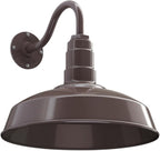 Wall Lights: 16-Inch Dark Bronze Steel Farmhouse Barn Light