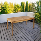 Christopher Knight Home Wilson Outdoor Expandable Acacia Wood Dining Table , Teak Finish
