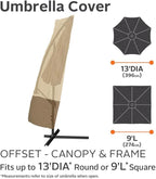 Classic Accessories Veranda Water-Resistant 13 Foot Offset Patio Umbrella & Frame Cover, Patio Furniture Covers