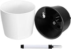 JOIKIT 4 Pack 7 Inches Self Watering Planter, White Plant Flower Pots with Water Level Indicator, Self Watering Pots for Indoor & Outdoor Succulents Plants Herb Garden