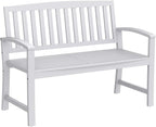 Christopher Knight Home Loja Outdoor Acacia Wood Bench, Pu White