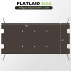 85'' x 208'' Universal Pergola Replacement Cover for Doubleton Steel Pergola L-PG080PST, Waterproof Sunshade Canopy Top for Patio Gazebo, Deck, Porch, Yard, Outdoor Cover Only (Brown)