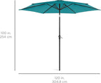 Best Choice Products 10ft Outdoor Table Compatible Steel Polyester Market Patio Umbrella w/Crank and Easy Push Button Tilt