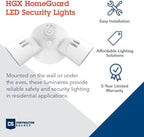 Lithonia Lighting HomeGuard 2-Light LED Outdoor Flood Lights, Outdoor LED Lights, Dusk to Dawn Sensor, Adjustable Lumens, 4000K Cool White, Round Heads, White (HGX LED 2RH ALO 40K 120 PE WH M2)
