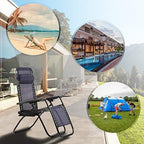 Zero Gravity Chair Patio Lounge Chairs Lounge Patio Chairs 2 Pack Adjustable Reliners for Pool Yard with Cup Holder