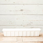 Root & Vessel Poly-Pro Plastic Flower Box Planter, White, 30-Inch