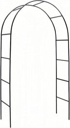 Garden Arch Trellis Metal Garden Arbor for Various Climbing Plant, Wedding Arches for Ceremony Decoration Outdoor Lawn Backyard, 7'8" H x 4'5" W, Dark Green
