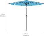 Best Choice Products 10ft Solar Polyester LED Lighted Patio Umbrella w/Tilt Adjustment and UV-Resistant Fabric
