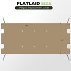 85'' x 208'' Universal Pergola Replacement Cover for Doubleton Steel Pergola L-PG080PST, Waterproof Sunshade Canopy Top for Patio Gazebo, Deck, Porch, Yard, Outdoor Cover Only (Khaki)