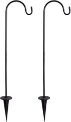 2 Pack Adjustable Shepherd Hooks, 26.77 Inch Stainless Steel Garden Stakes for Hanging Plants, Outdoor Decor, Weddings, Solar Lights, Plant Baskets, Durable & Versatile