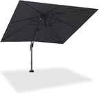 PURPLE LEAF 8' X 8' Patio Umbrella for Pool 7' High Offset Outdoor Cantilever Umbrella Swimming Pool Umbrella with 360°Rotation for Poolside Grey