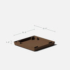Veradek Nobleton Indoor/Outdoor Wide Square Planter (Espresso, 22 inch - 2 Pack with 2 Saucer Trays)