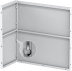Tall Planters -24X12X24 inch Galvanized Steel Planter Box with Removable Insert Shelf for Garden, Patio(White)
