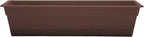 Bloem Dura Cotta Window Box Planter: 24" - Chocolate - with Tray, Weatherproof Resin Box, Removable Tray for Indoor & Outdoor Use, Gardening, 3 Gallon Capacity