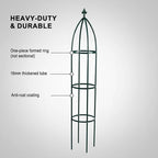 100% Metal Obelisk Garden Trellis 6.3 Feet Tall Sturdy Plant Support for Climbing Vines and Flowers Stands,1pc Upgrade (Green, Large)