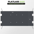 85'' x 208'' Universal Pergola Replacement Cover for Doubleton Steel Pergola L-PG080PST, Waterproof Sunshade Canopy Top for Patio Gazebo, Deck, Porch, Yard, Outdoor Cover Only (Grey)