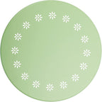 danpinera Outdoor Side Tables with Flower Cut Outs, Weather Resistant Steel Patio Side Table, Small Round Outdoor End Table Metal Side Table for Patio Yard Balcony Garden Green