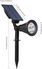 T-SUN Blue Solar Spotlights, Outdoor Waterproof Auto ON/Off Adjustable Garden Pond Lights for Tree, Patio, Yard, Driveway, Stairs, Pool Area