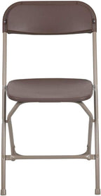 Flash Furniture Hercules™ Series Plastic Folding Chair - Brown - 2 Pack 650LB Weight Capacity Comfortable Event Chair-Lightweight Folding Chair