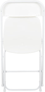Flash Furniture Hercules Series Plastic Folding Chair - White - 4 Pack 650LB Weight Capacity Comfortable Event Chair-Lightweight Folding Chair